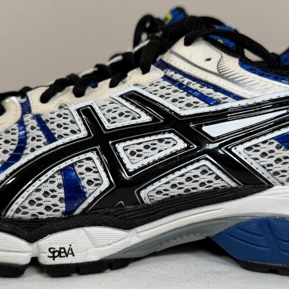 NEW ASICS GEL-Flux Running Shoes White Black Royal Blue Size 9.5 (T3D4N-0190) - Picture 5 of 16